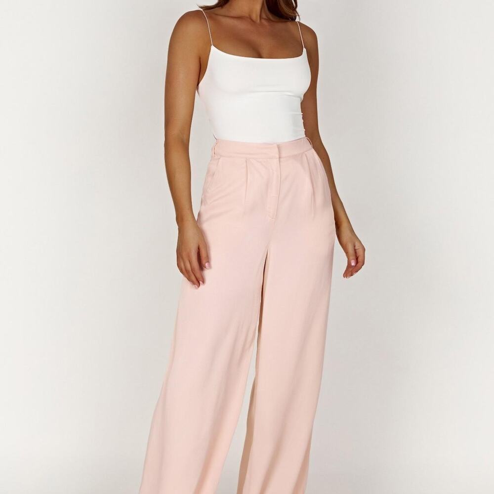 NWT Meshki nour satin wide leg pants